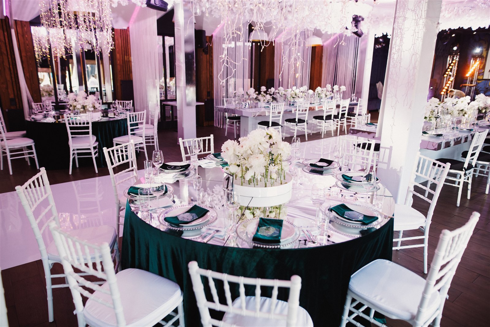 Salão Acácia decorado para casamento